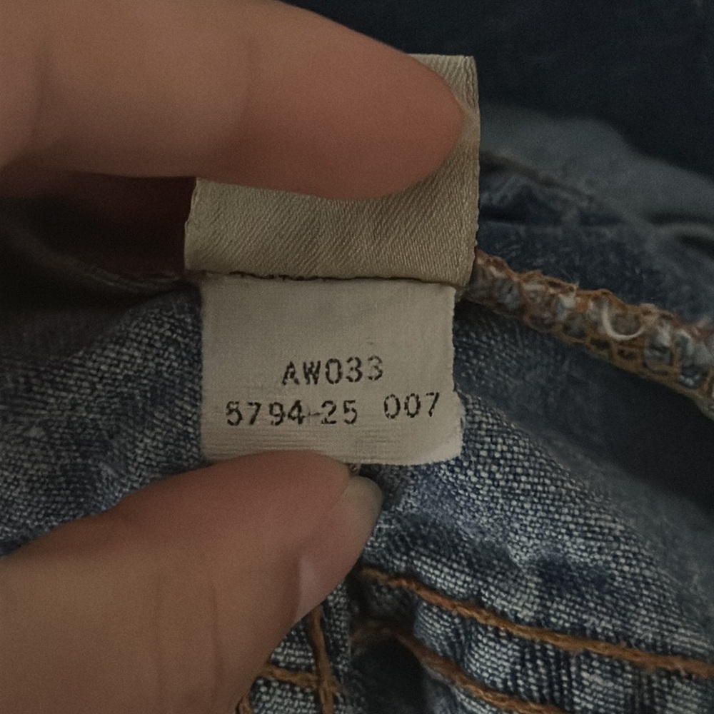 Vintage A&F y2k no waist low rise bootcut jeans button fly 5 pocket Sz 26 USA - Picture 6 of 15